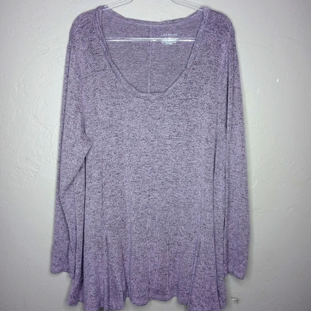 Lane Bryant Purple Long Sleeve Blouse